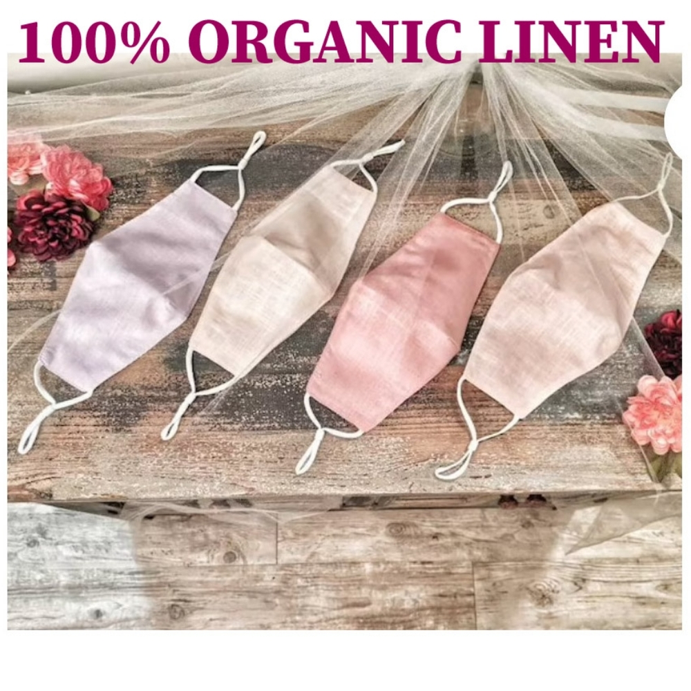 4/$20 Linen Face Mask | Reusable Face Masks - Picture 9 of 9